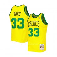 Maillot Boston Celtics Larry Bird #33 Mitchell & Ness 1985-86 Jaune