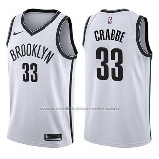 Maillot Brooklyn Nets Allen Crabbe #33 Association 2017-18 Blanc