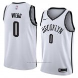Maillot Brooklyn Nets James Webb #0 Association 2017-18 Blanc
