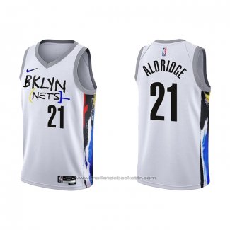 Maillot Brooklyn Nets Lamarcus Aldridge #21 Ville 2022-23 Blanc