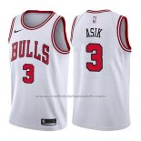 Maillot Chicago Bulls Omer Asik #3 Association 2017-18 Blanc