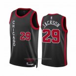 Maillot Chicago Bulls Quenton Jackson #29 Ville 2023-24 Noir