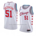 Maillot Chicago Bulls Ryan Arcidiacono #51 Ville 2018 Blanc Rouge