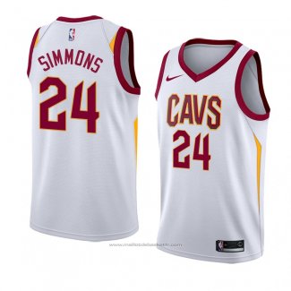 Maillot Cleveland Cavaliers Kobi Simmons #24 Association 2018 Blanc