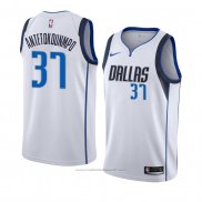 Maillot Dallas Mavericks Kostas Antetokounmpo #37 Association 2018-19 Blanc