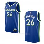 Maillot Dallas Mavericks Spencer Dinwiddie #26 Ville 2022-23 Bleu