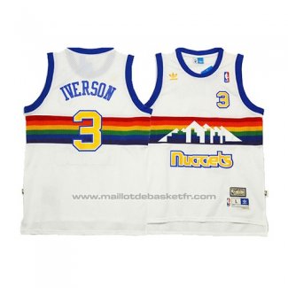 Maillot Denver Nuggets Allen Iverson #3 Retro Blanc