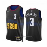 Maillot Denver Nuggets Julian Strawther #3 Ville 2023-24 Noir