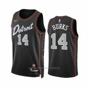 Maillot Detroit Pistons Alec Burks #14 Ville 2023-24 Noir