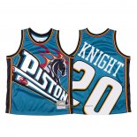 Maillot Detroit Pistons Brandon Knight #23 Mitchell & Ness Big Face Bleu