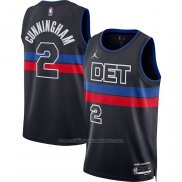 Maillot Detroit Pistons Cade Cunningham #2 Statement 2022-23 Noir