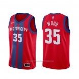 Maillot Detroit Pistons Christian Wood #35 Ville Rouge