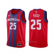 Maillot Detroit Pistons Derrick Rose #25 Ville 2019-20 Rouge