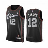 Maillot Detroit Pistons Isaiah Livers #12 Ville 2023-24 Noir