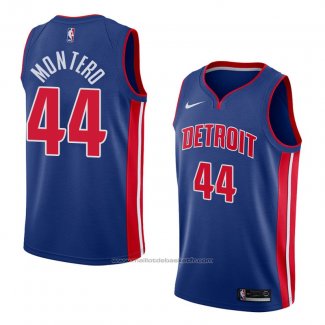 Maillot Detroit Pistons Luis Montero #44 Icon 2018 Bleu