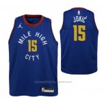 Maillot Enfant Denver Nuggets Nikola Jokic #15 Statement Bleu