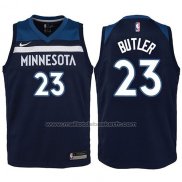 Maillot Enfant Minnesota Timberwolves Jimmy Butler #23 2017-18 Bleu