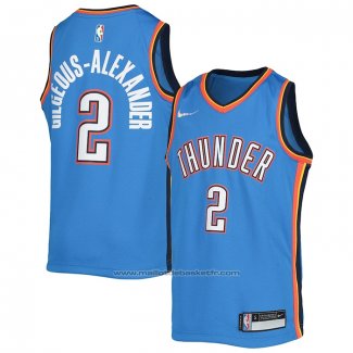 Maillot Enfant Oklahoma City Thunder Shai Gilgeous-Alexander #2 Icon 2021-22 Bleu