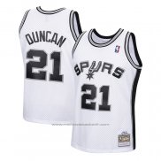 Maillot Enfant San Antonio Spurs Tim Duncan #21 Mitchell & Ness 1998-99 Blanc