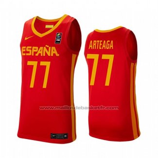 Maillot Espagne Victor Arteaga #77 2019 FIBA Baketball World Cup Rouge