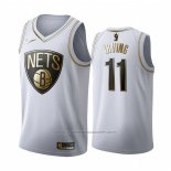 Maillot Golden Edition Brooklyn Nets Kyrie Irving #11 Blanc