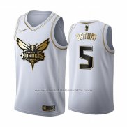 Maillot Golden Edition Charlotte Hornets Nicolas Batum #5 2019-20 Blanc