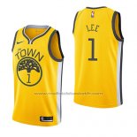 Maillot Golden State Warriors Damion Lee #1 Earned 2018-19 Jaune