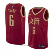 Maillot Houston Rockets Gary Clark #6 Ville 2018-19 Rouge