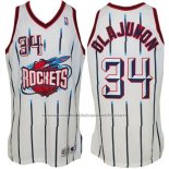 Maillot Houston Rockets Hakeem Olajuwon #34 Retro Blanc