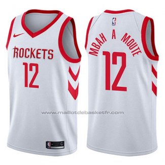 Maillot Houston Rockets Luc Mbah A Moute #12 Association 2017-18 Blanc