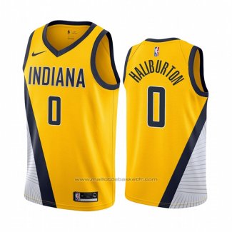 Maillot Indiana Pacers Tyrese Haliburton #0 Statement 2022-23 Jaune