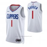 Maillot Los Angeles Clippers James Harden #1 Association Blanc