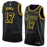 Maillot Los Angeles Lakers Isaac Bonga #17 Ville 2017-18 Noir