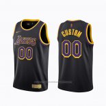 Maillot Los Angeles Lakers Personnalise Earned 2020-21 Noir