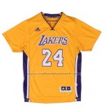 Maillot Manche Courte Los Angeles Lakers Kobe Bryant #24 Jaune