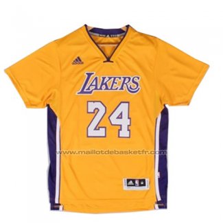 Maillot Manche Courte Los Angeles Lakers Kobe Bryant #24 Jaune