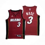 Maillot Miami Heat Dwyane Wade #3 Statement 2020-21 Rouge