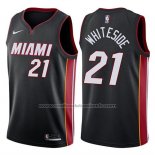 Maillot Miami Heat Hassan Whiteside #21 Icon 2018 Noir