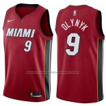 Maillot Miami Heat Kelly Olynyk #9 Statement 2017-18 Rouge