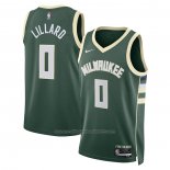 Maillot Milwaukee Bucks Damian Lillard #0 Icon Vert