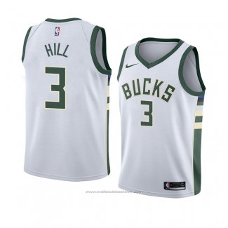 Maillot Milwaukee Bucks George Hill #3 Association 2018 Blanc