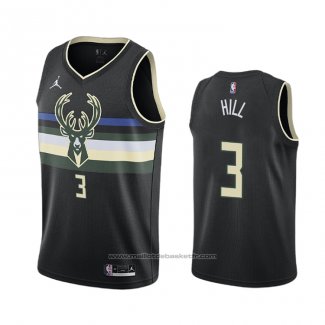 Maillot Milwaukee Bucks George Hill #3 Statement 2020-21 Noir