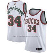 Maillot Milwaukee Bucks Giannis Antetokounmpo #34 2017-18 Blanc