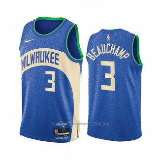 Maillot Milwaukee Bucks Marjon Beauchamp #3 Ville 2023-24 Bleu