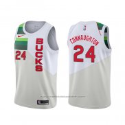 Maillot Milwaukee Bucks Pat Connaughton #24 Earned Blanc