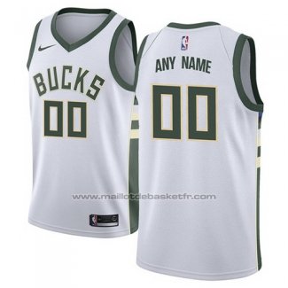 Maillot Milwaukee Bucks Personnalise 17-18 Blanc