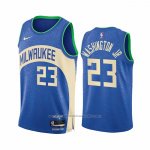 Maillot Milwaukee Bucks Tyty Washington JR. #23 Ville 2023-24 Bleu