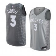 Maillot Minnesota Timberwolves Jared Terrell #3 Ville 2018 Gris