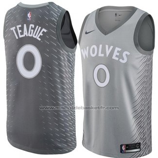 Maillot Minnesota Timberwolves Jeff Teague #0 Ville 2018 Gris