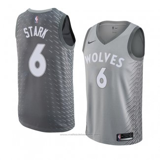 Maillot Minnesota Timberwolves Jonathan Stark #6 Ville 2018 Gris